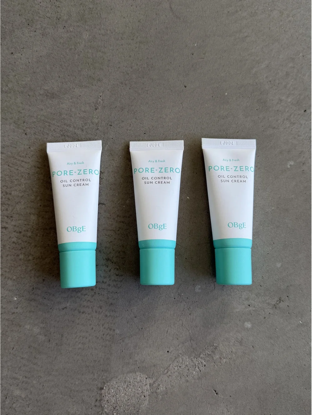 OBgE / Pore-Zero Oil Control Sun Cream Minis / Set of 3